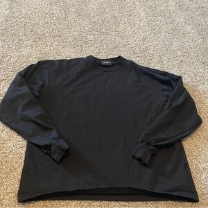 Beams Japan crewneck sweatshirt black cotton classic casual minimalist comfy